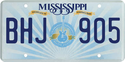 MS license plate BHJ905