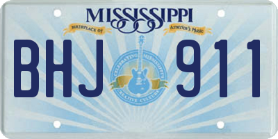 MS license plate BHJ911