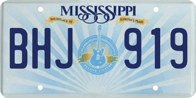 MS license plate BHJ919