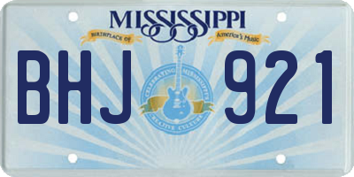 MS license plate BHJ921