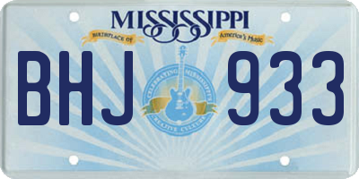 MS license plate BHJ933