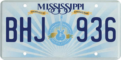 MS license plate BHJ936