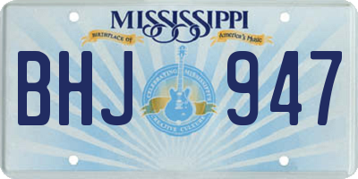 MS license plate BHJ947