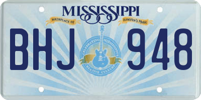 MS license plate BHJ948