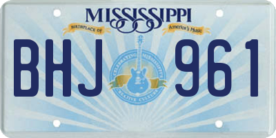 MS license plate BHJ961