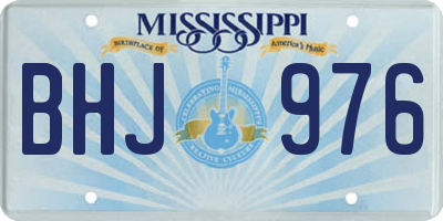 MS license plate BHJ976