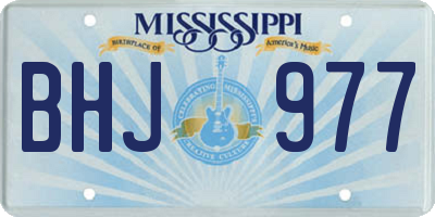 MS license plate BHJ977