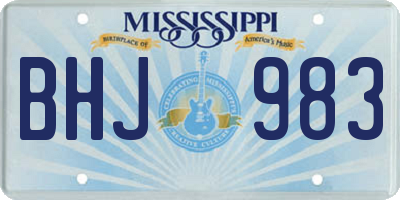 MS license plate BHJ983