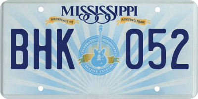 MS license plate BHK052