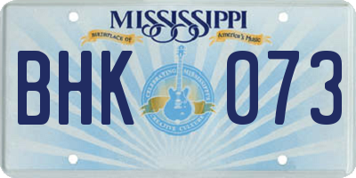 MS license plate BHK073