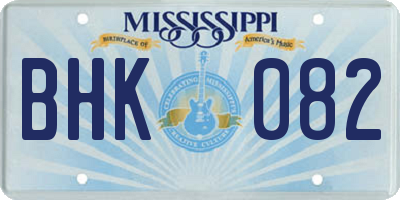 MS license plate BHK082