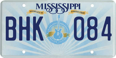 MS license plate BHK084