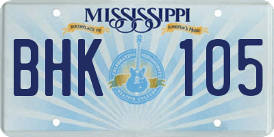 MS license plate BHK105