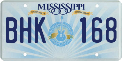 MS license plate BHK168