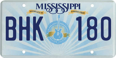MS license plate BHK180