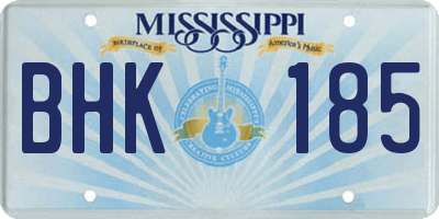 MS license plate BHK185
