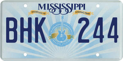 MS license plate BHK244