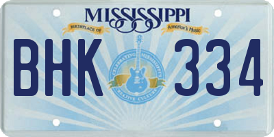 MS license plate BHK334