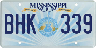 MS license plate BHK339