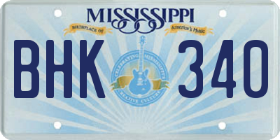 MS license plate BHK340