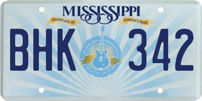 MS license plate BHK342