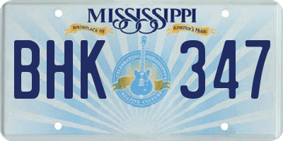 MS license plate BHK347