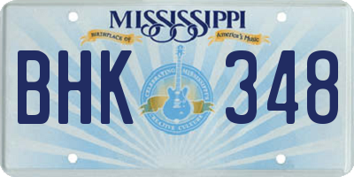 MS license plate BHK348
