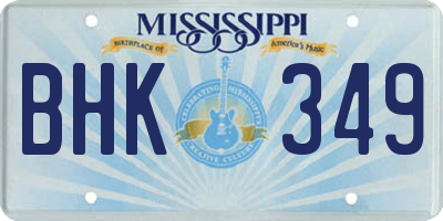 MS license plate BHK349
