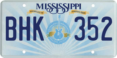 MS license plate BHK352