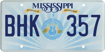 MS license plate BHK357