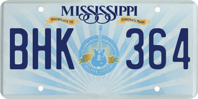 MS license plate BHK364