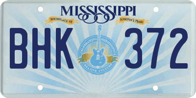 MS license plate BHK372