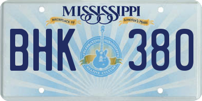 MS license plate BHK380