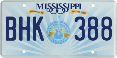 MS license plate BHK388