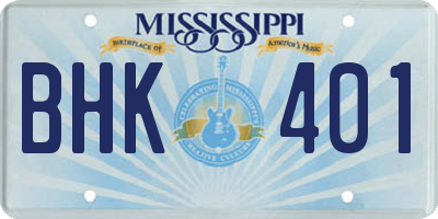 MS license plate BHK401