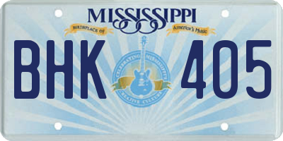 MS license plate BHK405