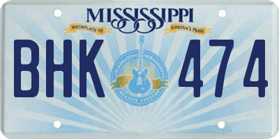 MS license plate BHK474