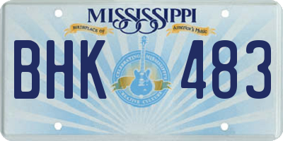 MS license plate BHK483