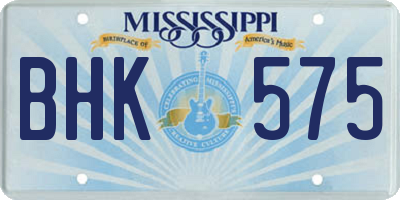 MS license plate BHK575