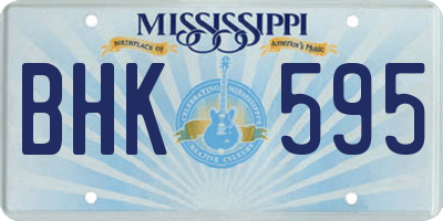 MS license plate BHK595