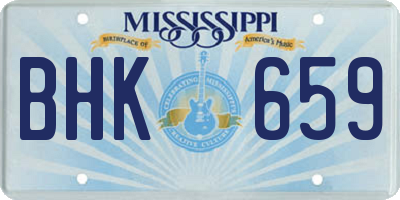 MS license plate BHK659