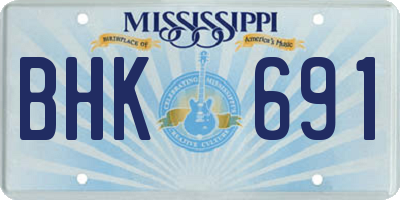 MS license plate BHK691
