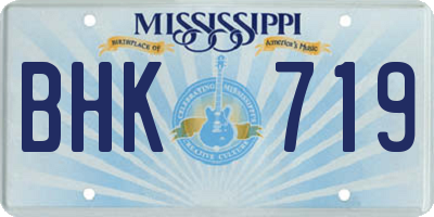 MS license plate BHK719