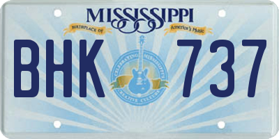 MS license plate BHK737