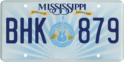 MS license plate BHK879