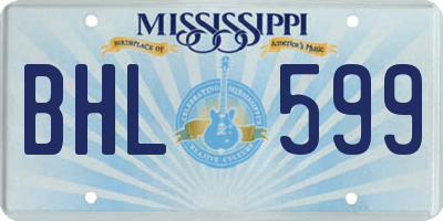 MS license plate BHL599