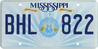 MS license plate BHL822