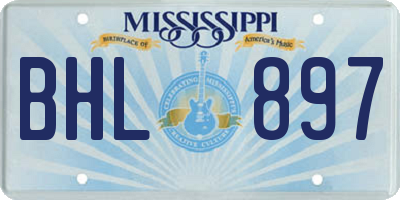 MS license plate BHL897