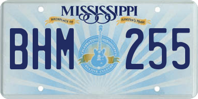MS license plate BHM255