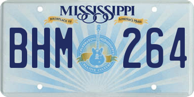 MS license plate BHM264